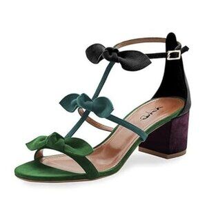XYD Women Girls Gladiator Block Chunky Heels Open Toe Sandals Crossover Strap